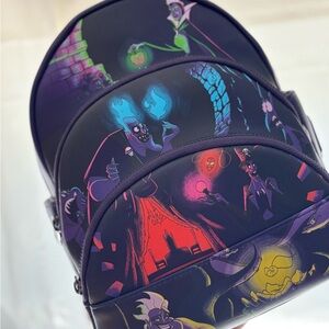 Loungefly Villains Backpack - Black and Purple